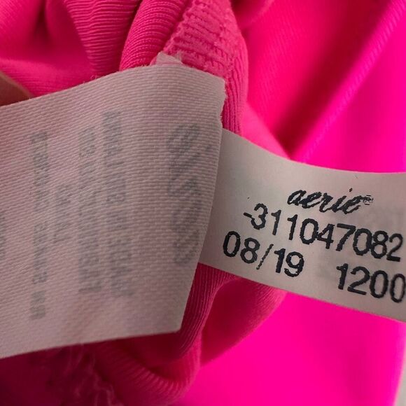 Aerie Small Long Pink Wrap Top One Piece Swimsuit Full Coverage - Picture 10 of 11